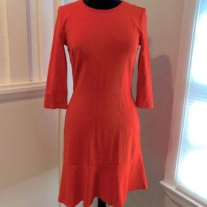 Banana republic fit and flare dress in orange